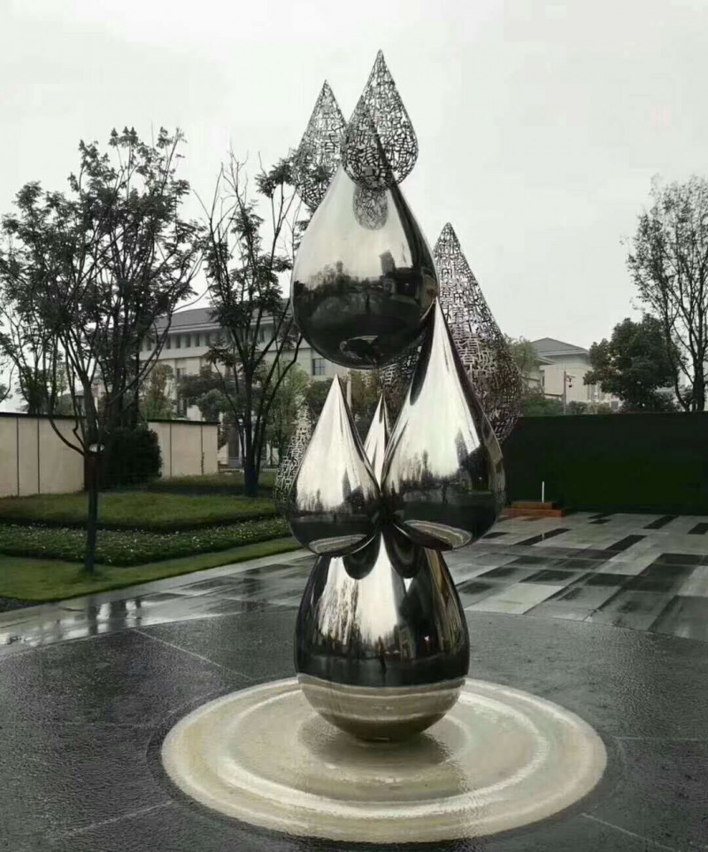 不锈钢水滴雕塑 灵动的城市艺术之魂